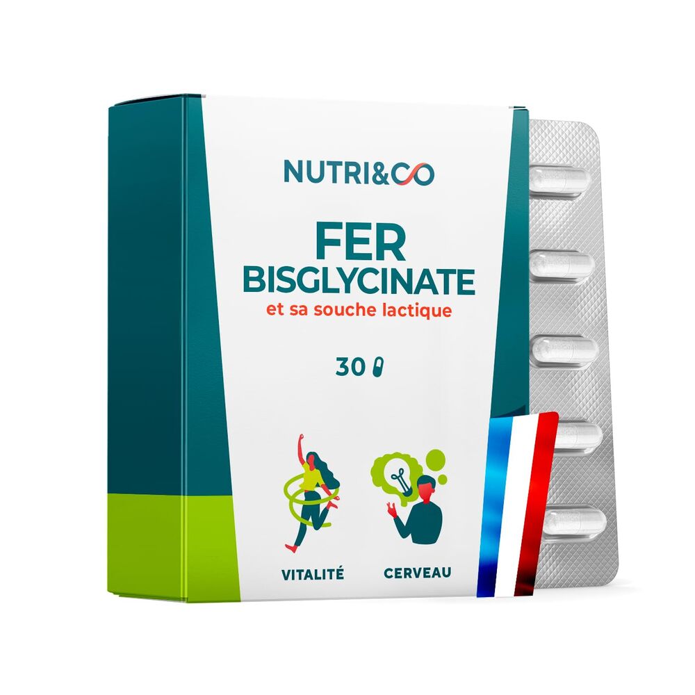 Nutri&Co Fer et Probiotique - 30 gélules véganes