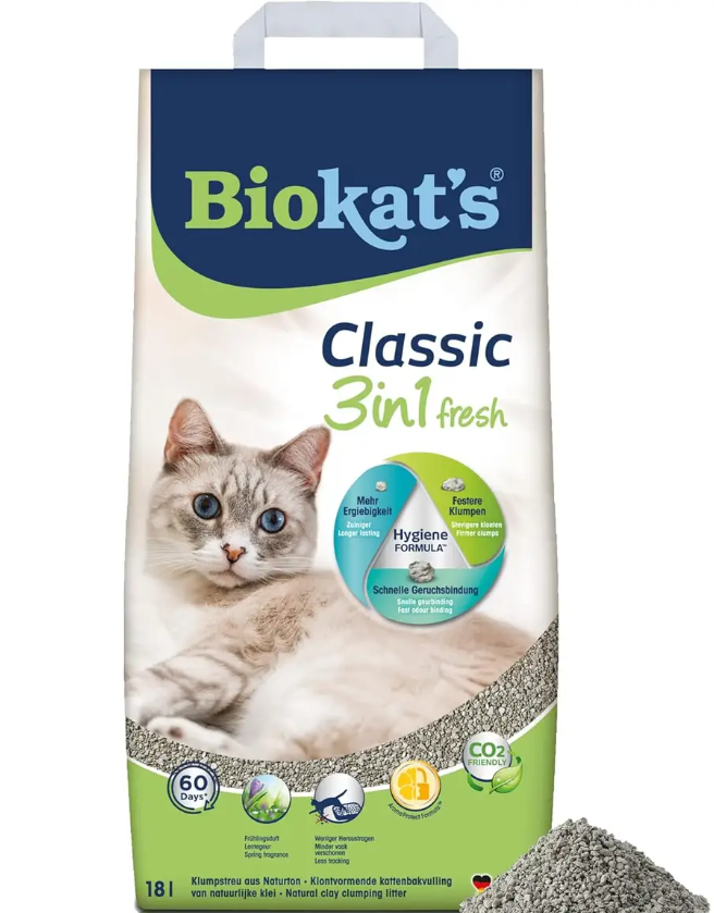 Biokat's Litière pour chat fraîcheur 3 en 1 18 L