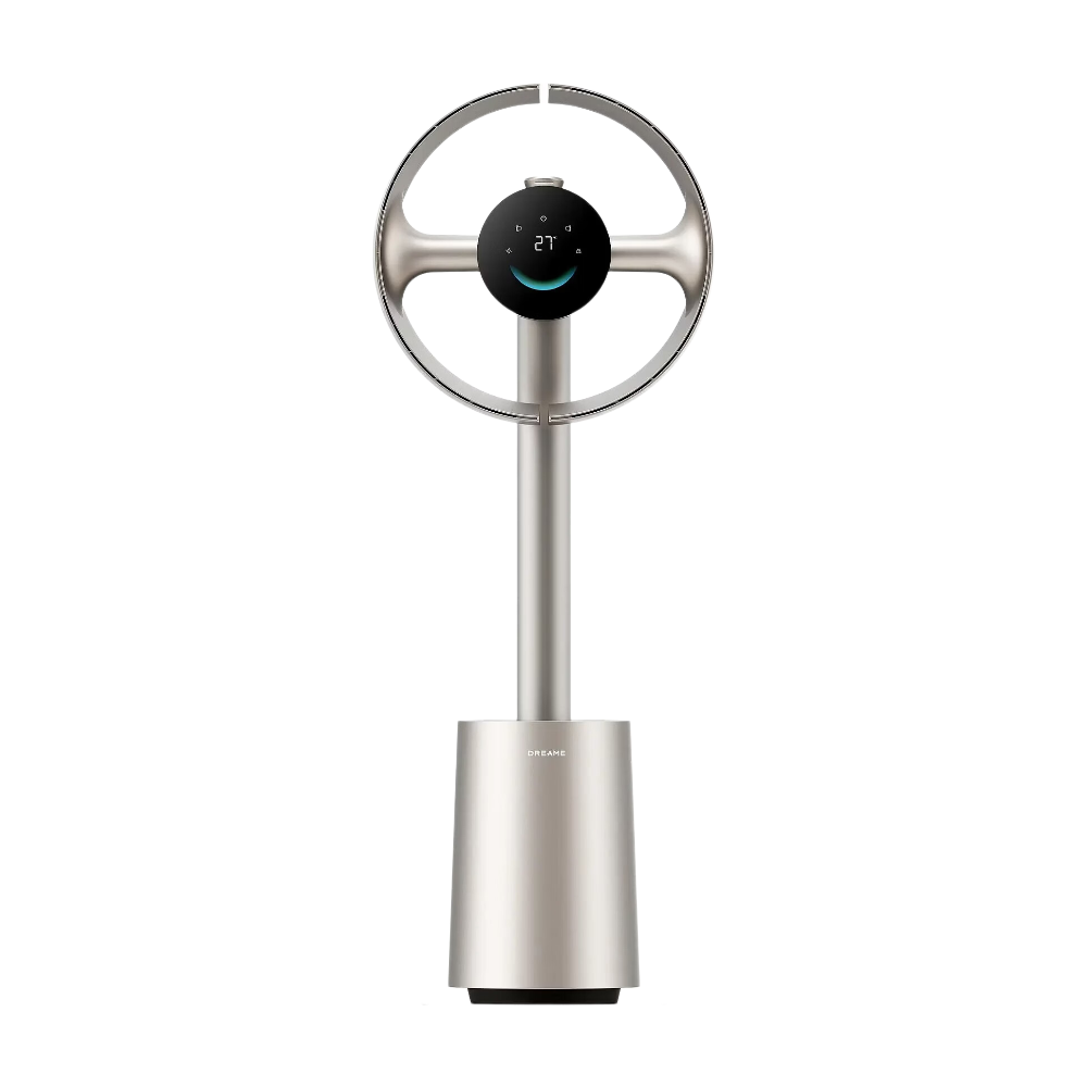 Dreame MF10 Ventilateur sans pales, Or titane, Système Dual-GyroWing™, Oscillation horizontale à 180° et verticale à 90°, Technologie AirBoost™, Technologie TempSync™