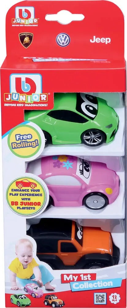 BB JUNIOR Ma Première Collection Pack de 3 Véhicules (Lamborghini / Volkswagen / Jeep)