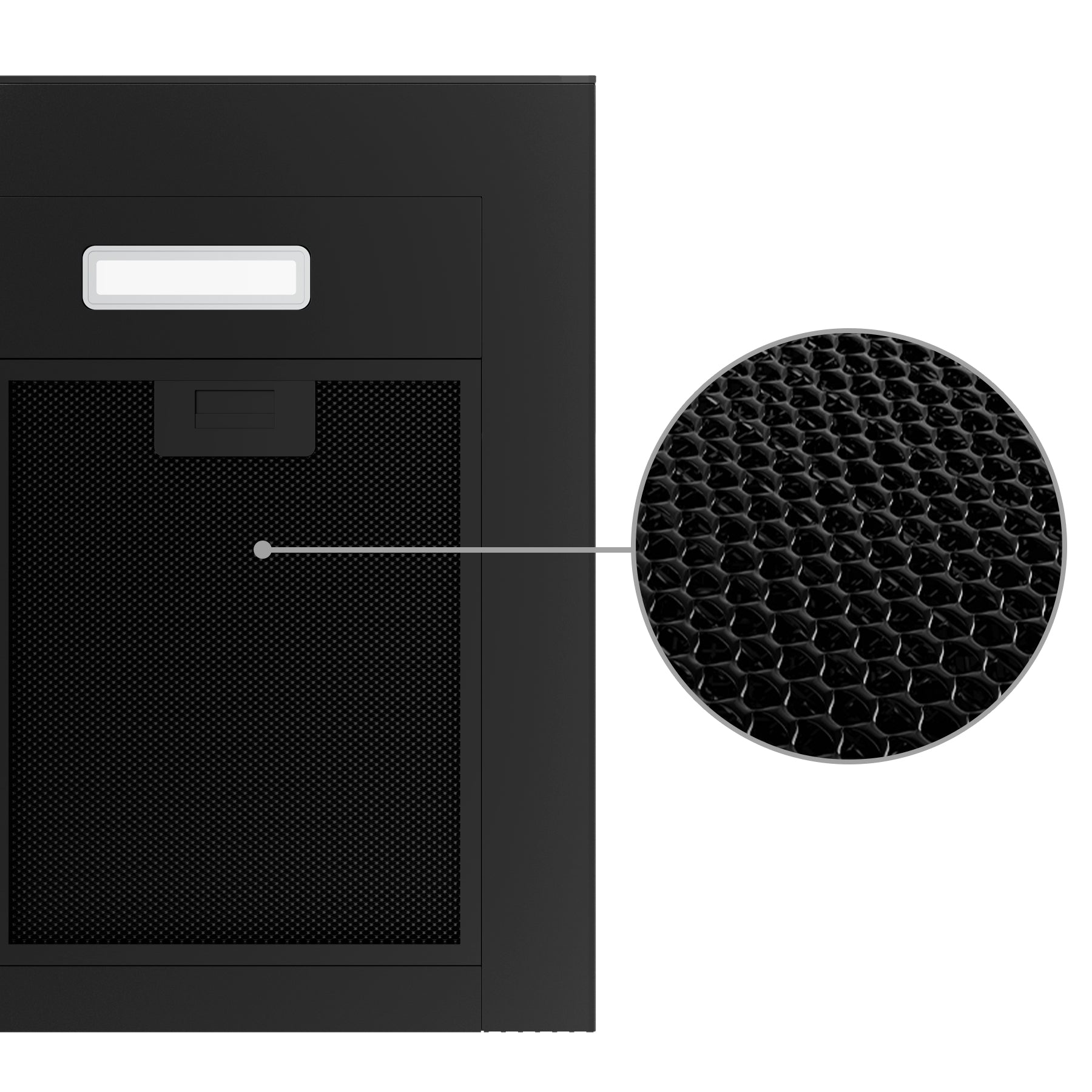 CIARRA Hotte aspirante murale 90 cm, Design panneau ultra-fin 40 mm en verre noir, Commandes gestuelle et tactile, 650 m³/h, Classe énergétique A+++, Évacuation et recyclage CRGCB9102-SLIM