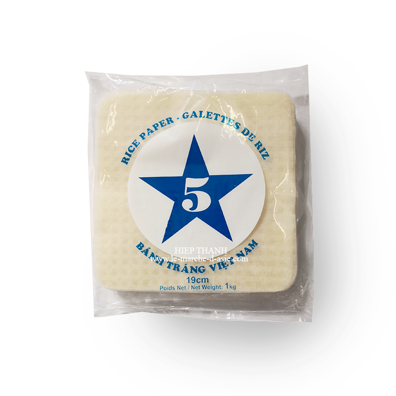 5 ETOILES Galette de riz carrées 19 cm - 1 kg