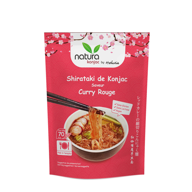 Natura Konjac Soupe de konjac au curry rouge - 190 g
