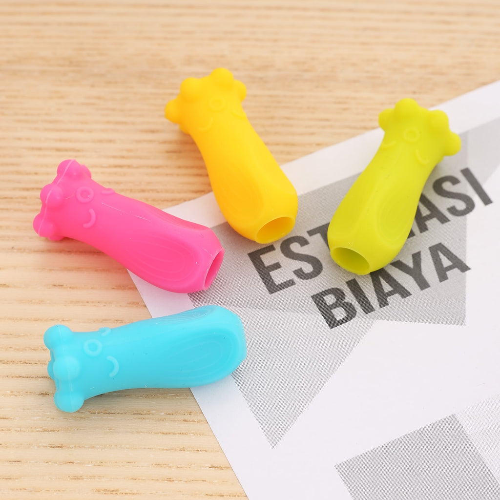 Deli Lot de 4 manchons ergonomiques pour crayon, Aide à l’écriture, Couleurs assorties