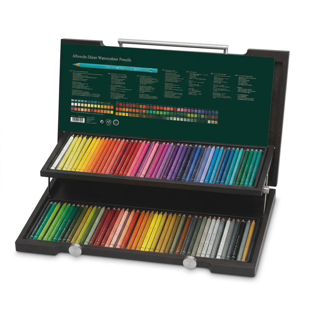 Faber-Castell Albrecht Dürer Crayons Aquarellables - Set de 120 Couleurs en Boîte en Bois