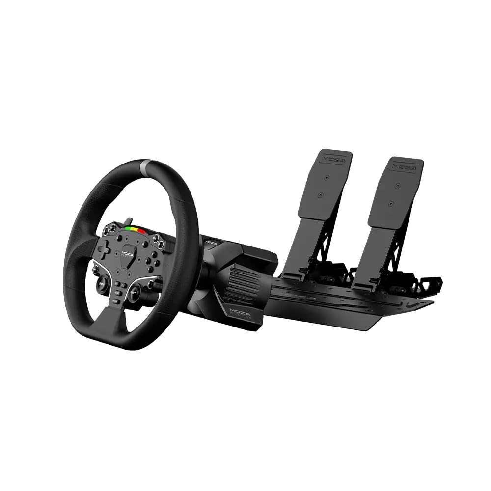 Moza Racing Pack R3 Racing pour PC - Inclus Volant de Course, Base de Volant et Pédales