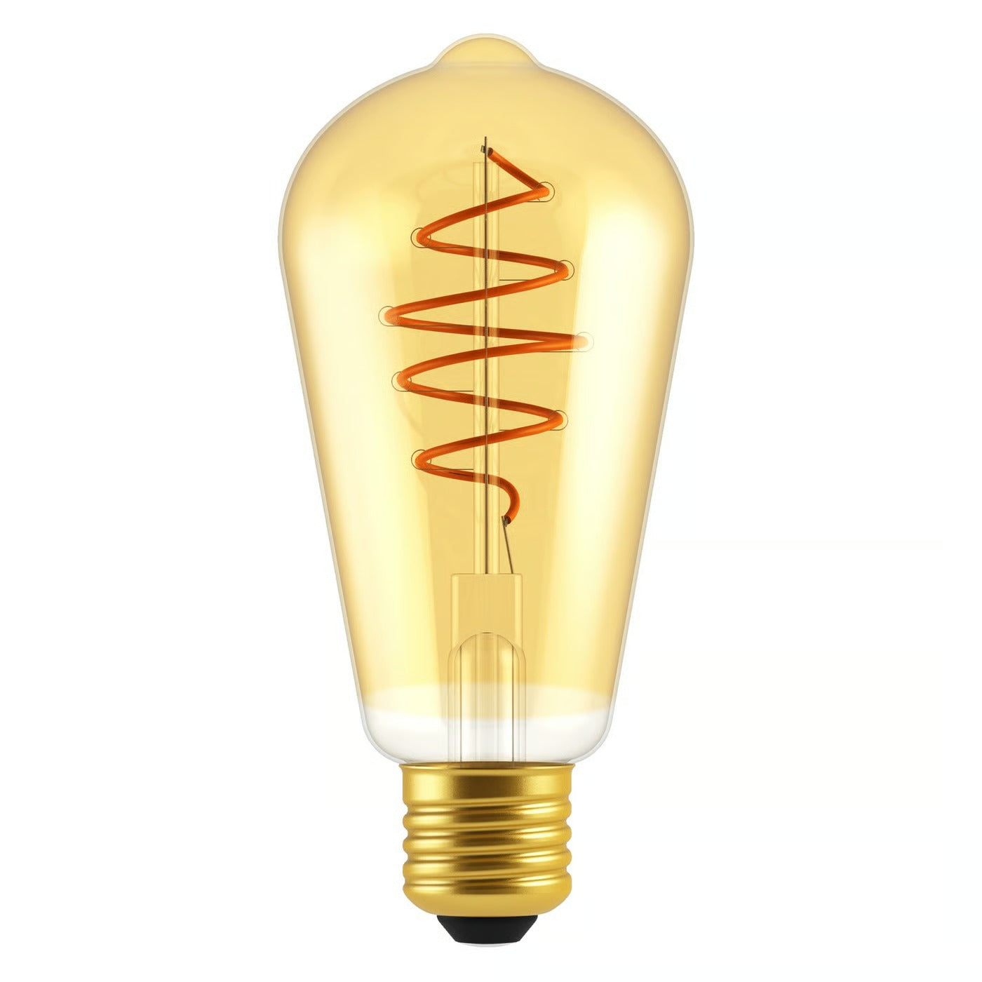 Ampoule DECO - E27 ST64 Spiral Dimmable, verre ambré - blanc chaud 2200K 400 lm. - Nordlux