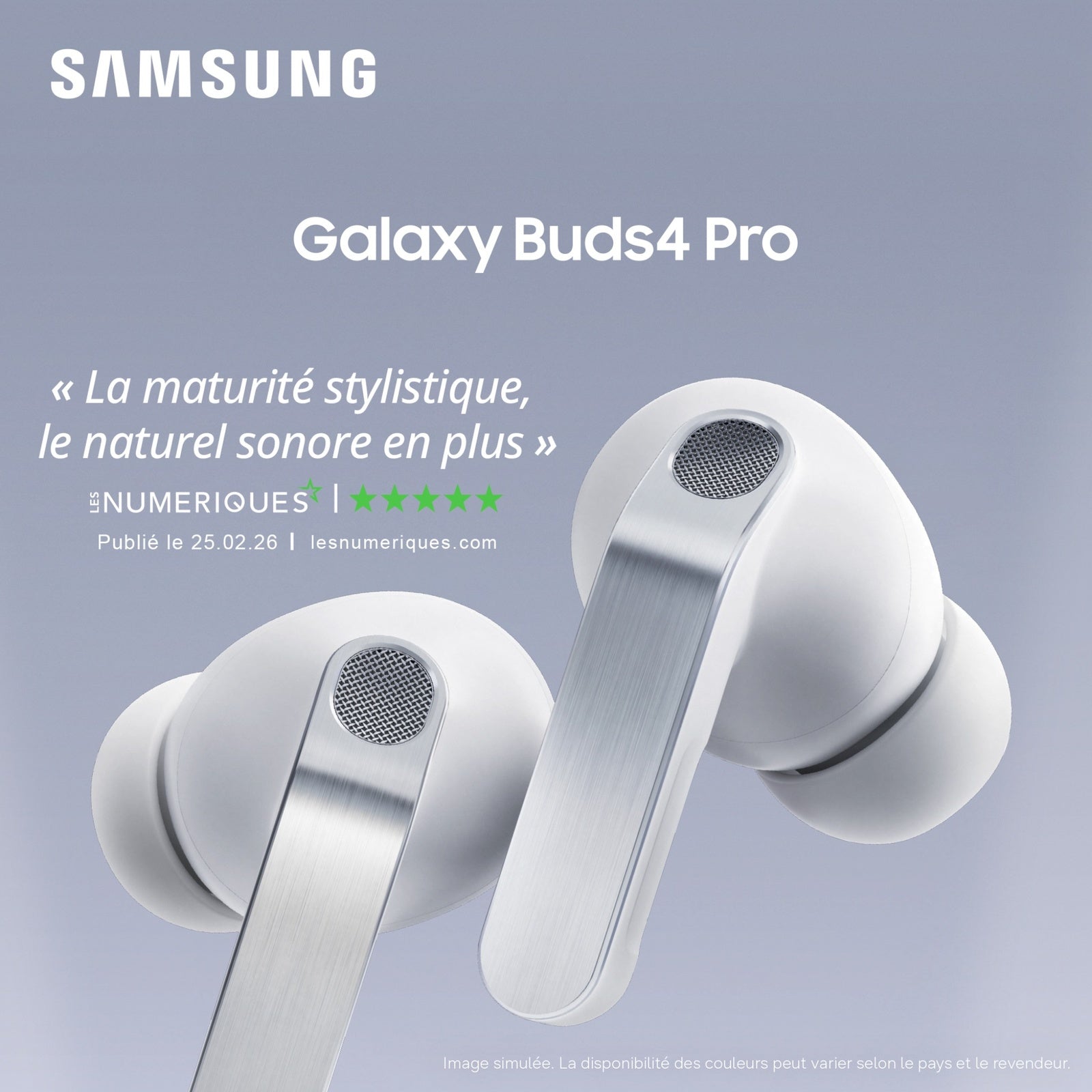 Samsung Galaxy Buds4 Pro - Blanc