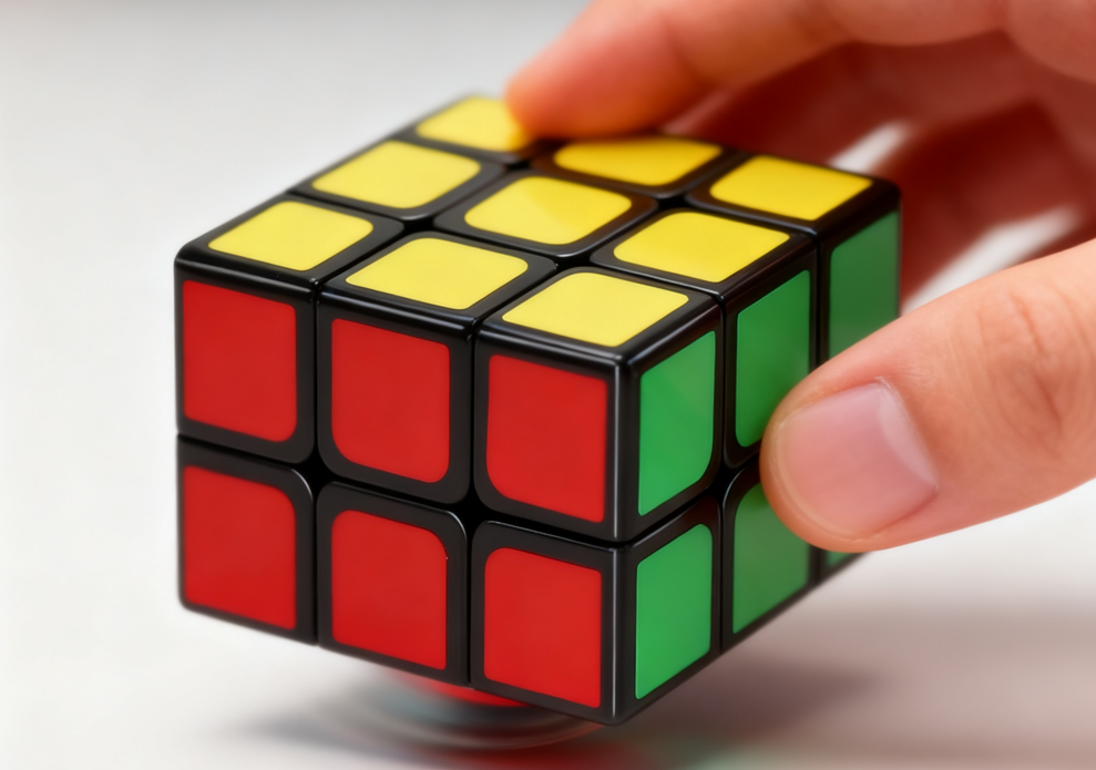 Cube classique à autocollants 2 x 3 x 3, Jouet casse-tête portable pour débutants