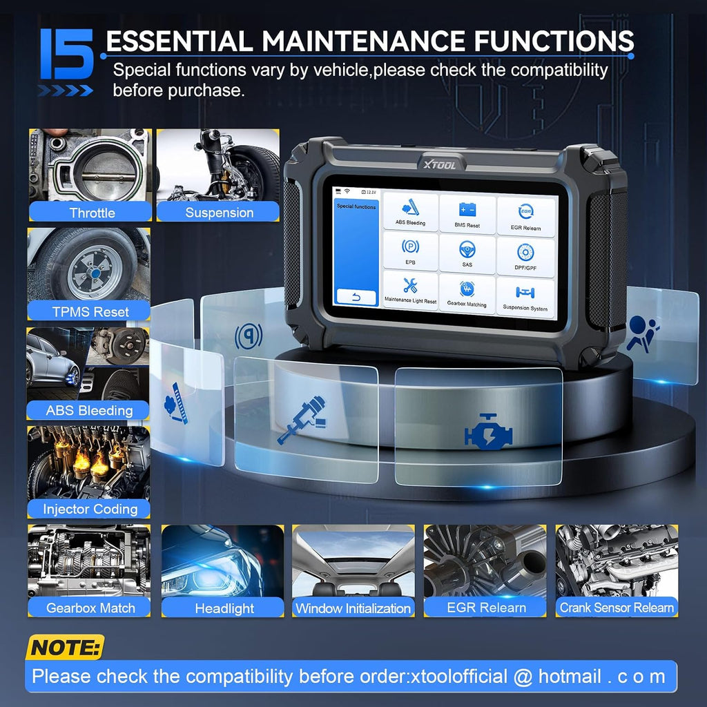 xtool D6 Scanner OBD2 Système Complet Outil de Diagnostic avec Mises à Jour Gratuites à Vie | Lecteur de Code pour Voiture & Outil de Scan avec 15+ Réinitialisations