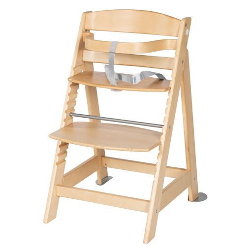 roba Born Up 2 en 1 Chaise Haute Évolutive avec Ensemble Transat Bébé Inclinable (Vert Givré / Bois Naturel)