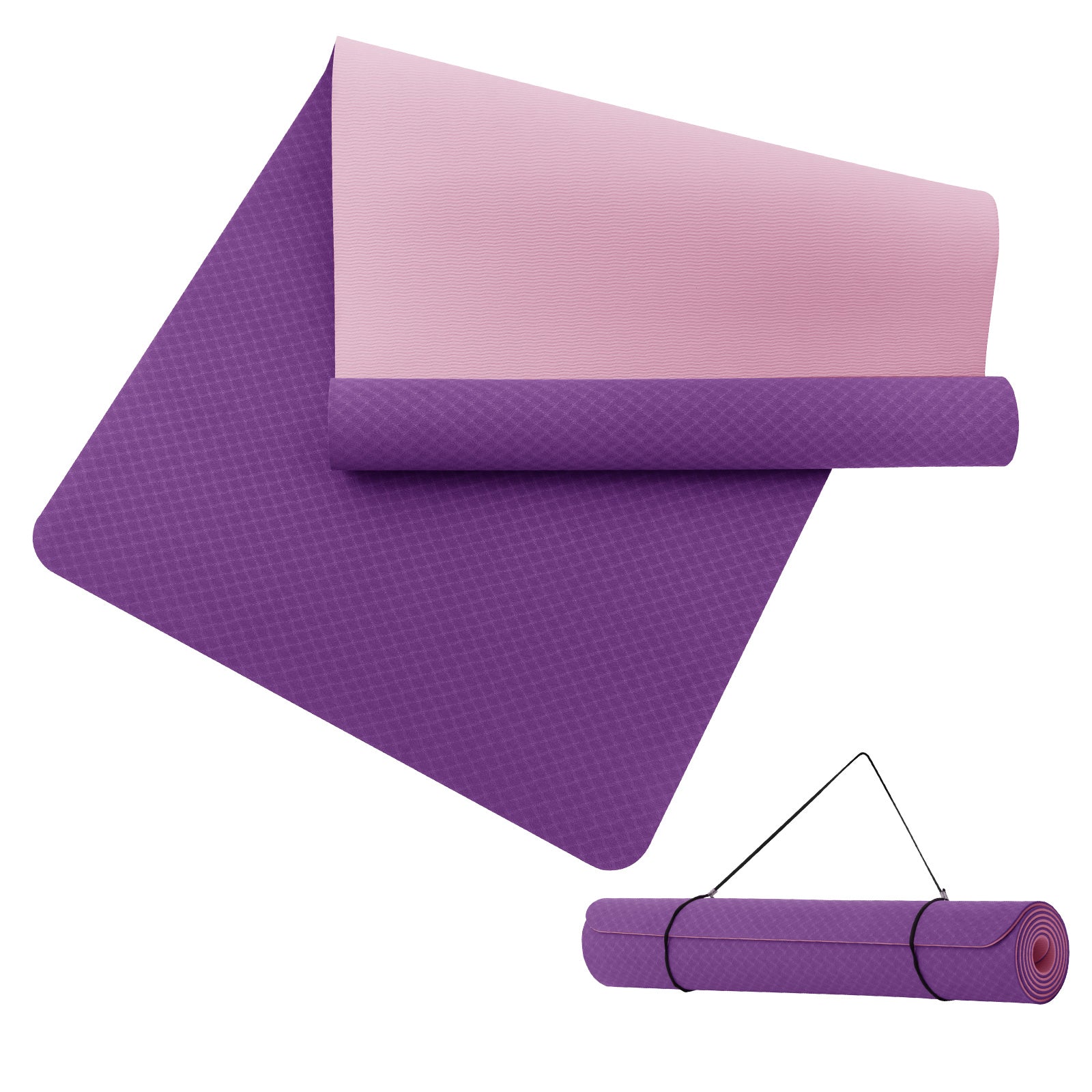 Miss Lulu Good Nite Tapis De Yoga Très Grand 190 x 80 x 0,6 cm Antidérapant TPE Tapis De Gymnastique Tapis De Sport Tapis De Fitness Tapis D'entraînement Tapis De Pilates Pour Yoga