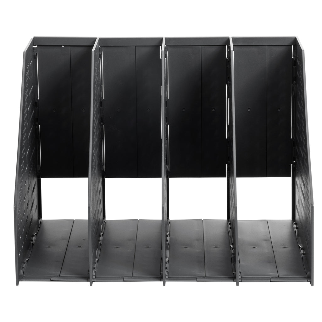 Deli Organisateur de dossiers à trois volets, rangement de bureau, gris foncé, 1 unité