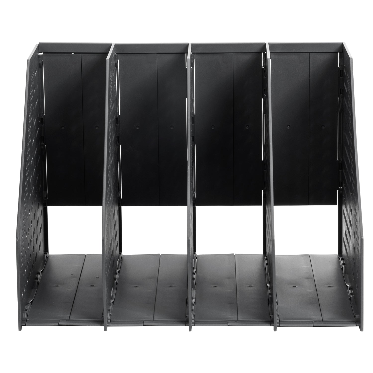 Deli Organisateur de dossiers à trois volets, rangement de bureau, gris foncé, 1 unité