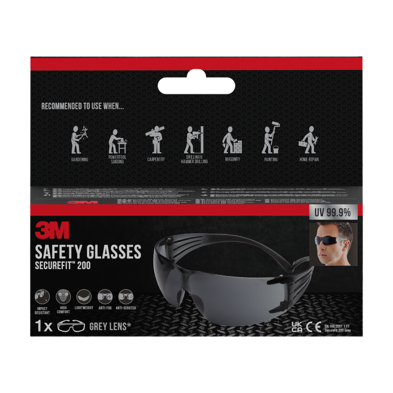 3MLunettes de Sécurité SecureFit™ SF 200 Teintées pour l’Extérieur