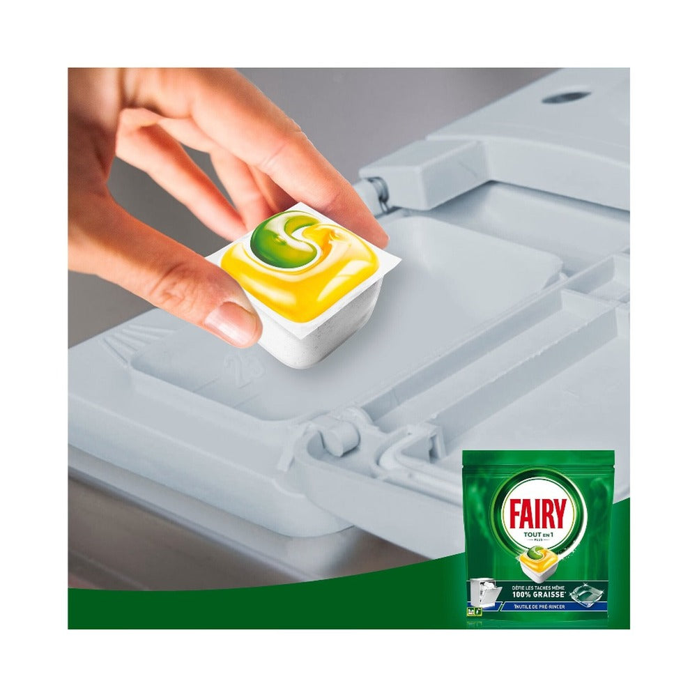 Fairy Tablettes Lave-vaisselle Tout-en-1 Citron 3 x X56 (= 168 Tablettes)