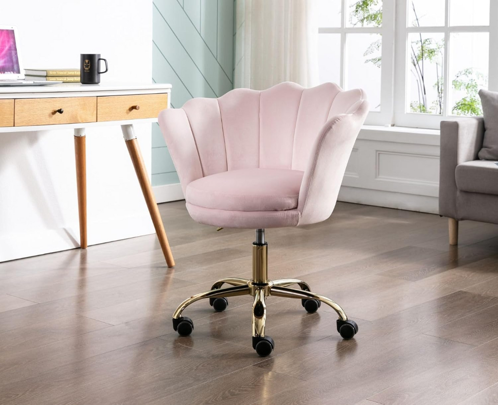 CHAIRUS Ya-Home Chaise de bureau pivotante avec hauteur réglable et roulettes - Rose clair