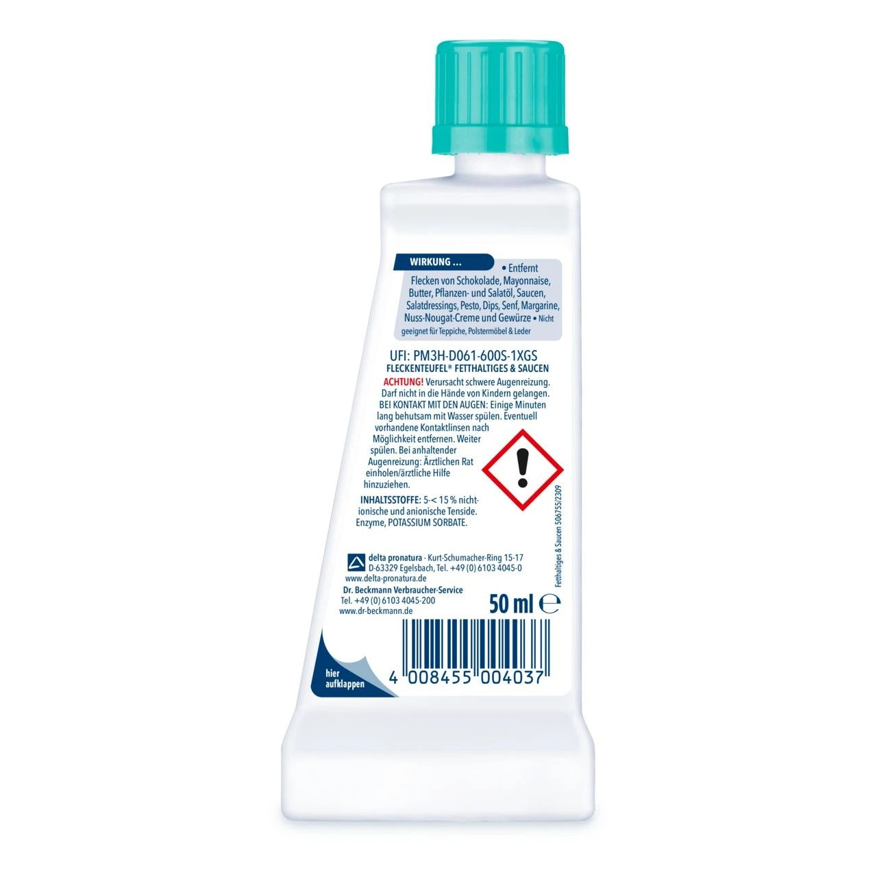 DR BECKMANN Détachant graisse et huile pour toutes les couleurs et tous les textiles 50 ml