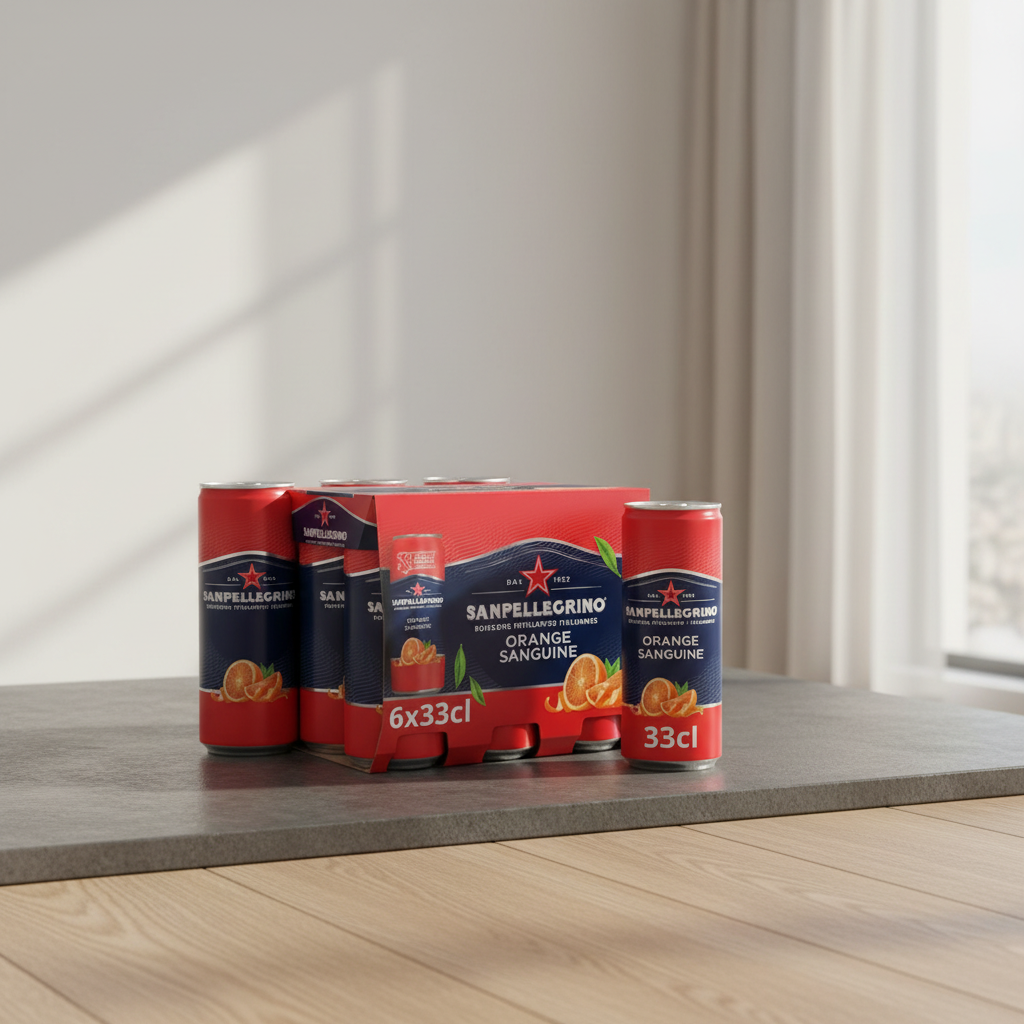 SAN PELLEGRINO Boisson pétillante à l'orange sanguine - 6 x 330 ml