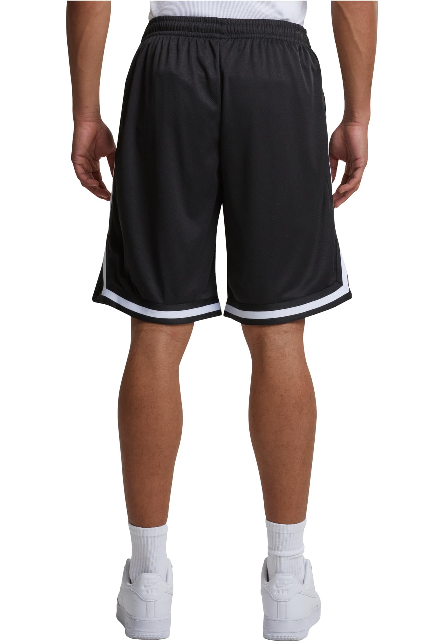 Urban Classics Short en Maille à Rayures Noir/Blanc