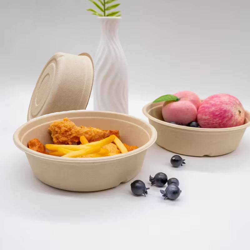 Rui bamboo Bol jetable en fibre de bambou 33 oz Lot de 50