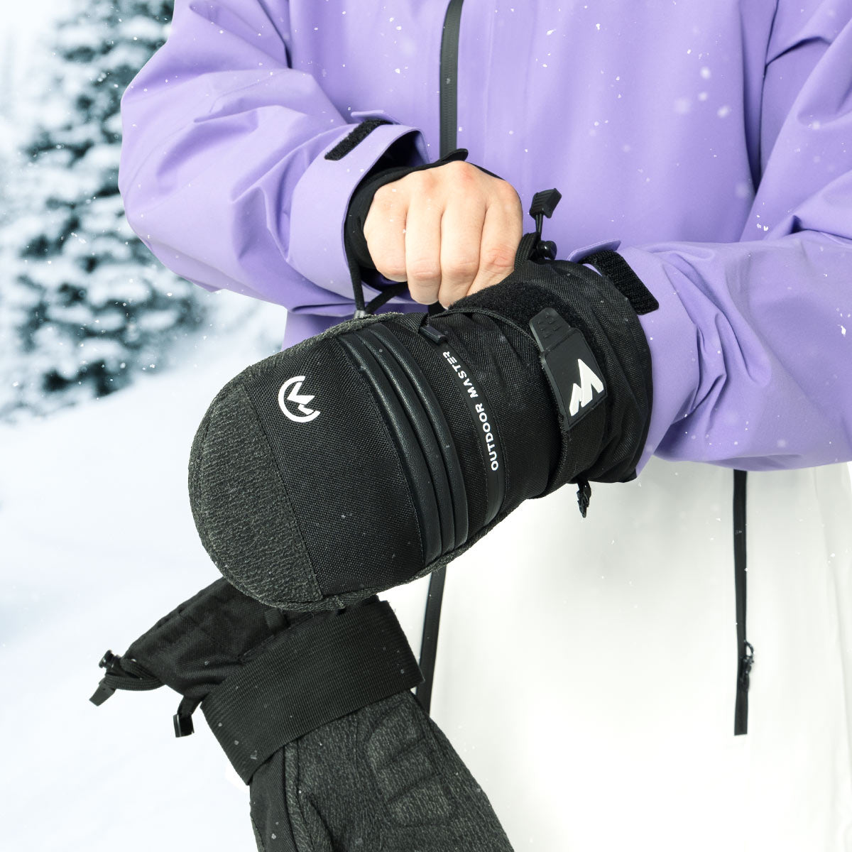 OutdoorMaster Mitaines de ski imperméables 3M et KEVLAR pour hommes et femmes noir - Taille L