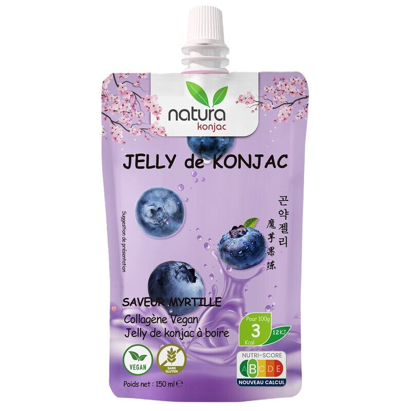 Natura Konjac Boisson à la gelée de konjac saveur myrtille - 150 ml