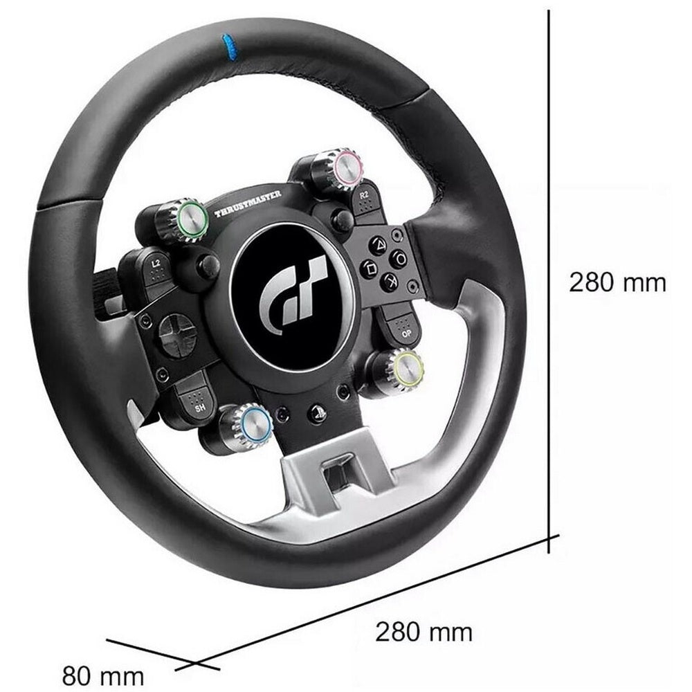 Thrustmaster GT Wheel Add-On - Volant de course GT taille réelle, Palettes magnétiques en métal, Libération rapide de nouvelle génération, Compatible PC/PS/Xbox, Version de détail