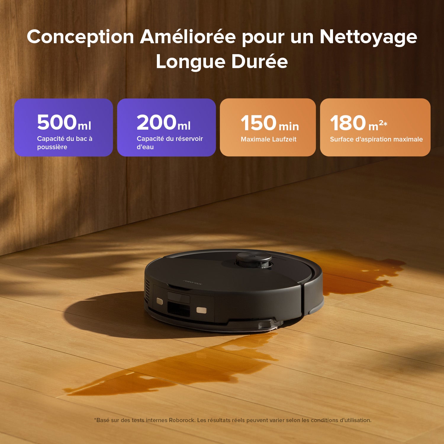 Kit aspirateur robot Roborock Q10 S5 avec fonction de lavage, Puissance d'aspiration HyperForce de 10 000 Pa, Double système anti-emmêlement, Lavage par soulèvement automatique