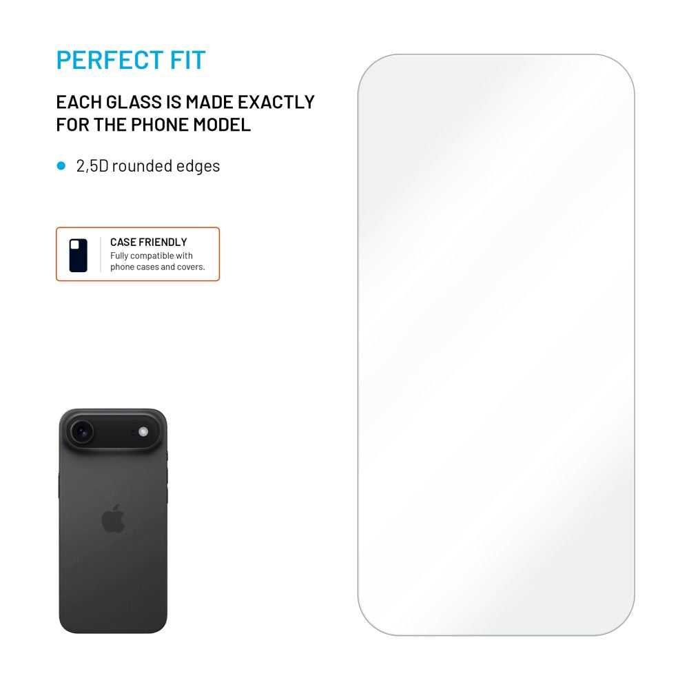 FIXED Protection d'écran en verre trempé 2,5D pour Apple iPhone Air, lot de 2