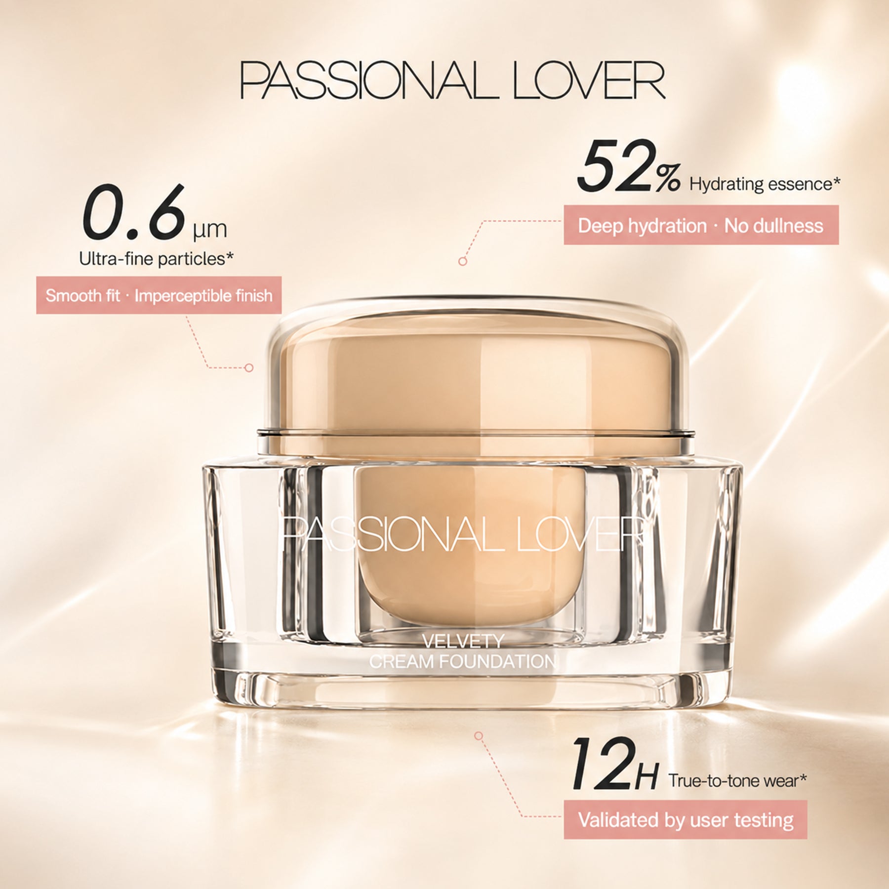 Passional Lover Fond de Teint Crème Invisible 00 Porcelaine 30 g