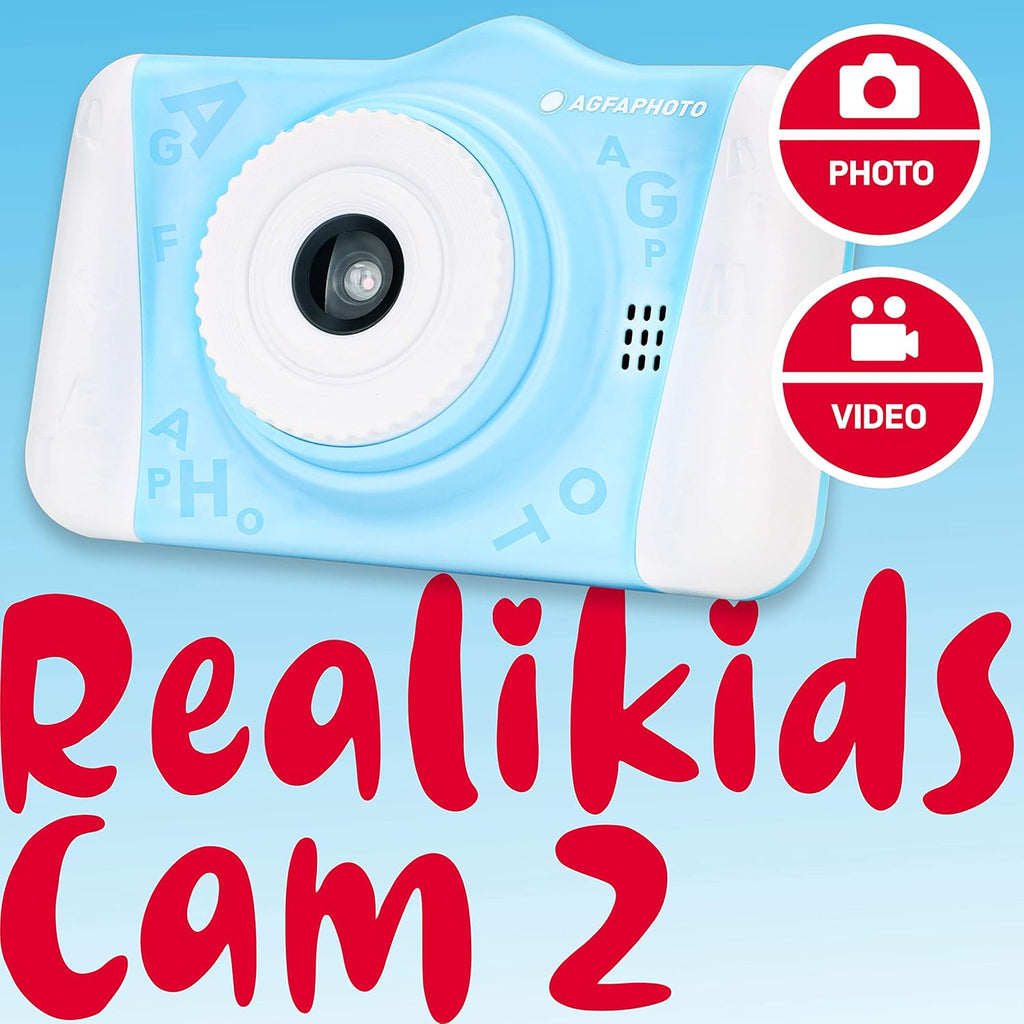 AgfaPhoto Realikids Cam 2 Appareil photo numérique étanche pour enfant - Bleu