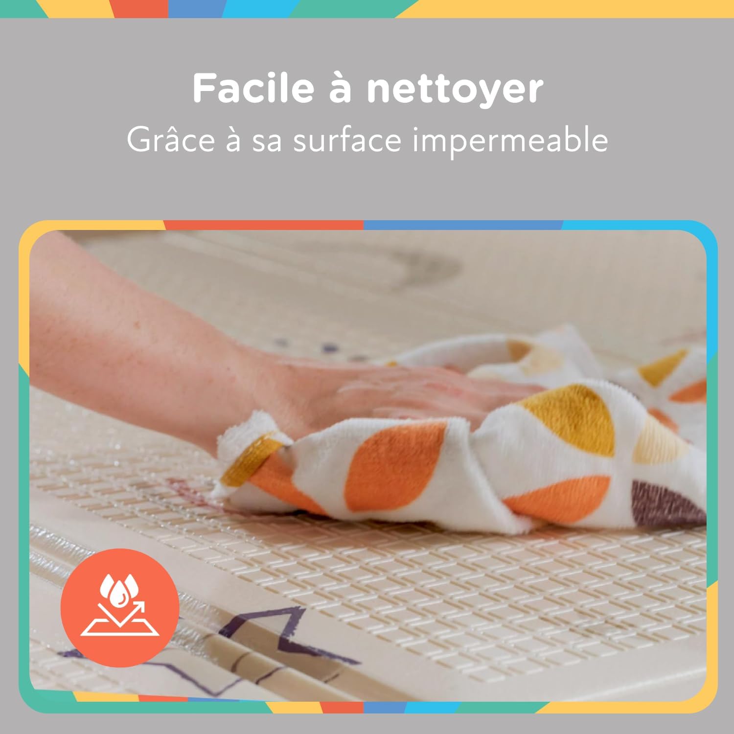 Nuby Tapis d'éveil réversible - Arc-en-ciel