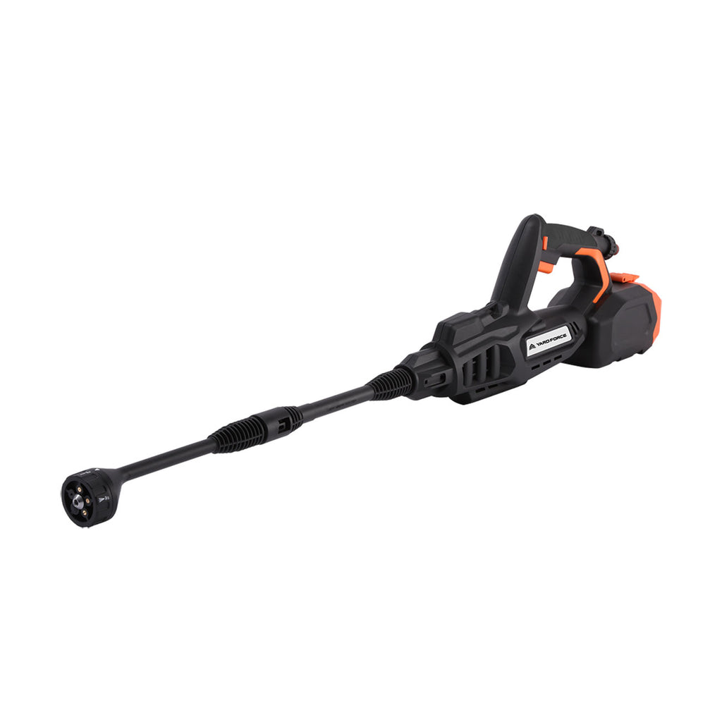Yard Force Nettoyeur Haute Pression Sans Fil 20V, 665 PSI Nettoyeur Portable avec Buse 5-en-1 et Réservoir à Mousse, Système Auto-Amorçant pour Voiture, Terrasse, Jardin et Maison