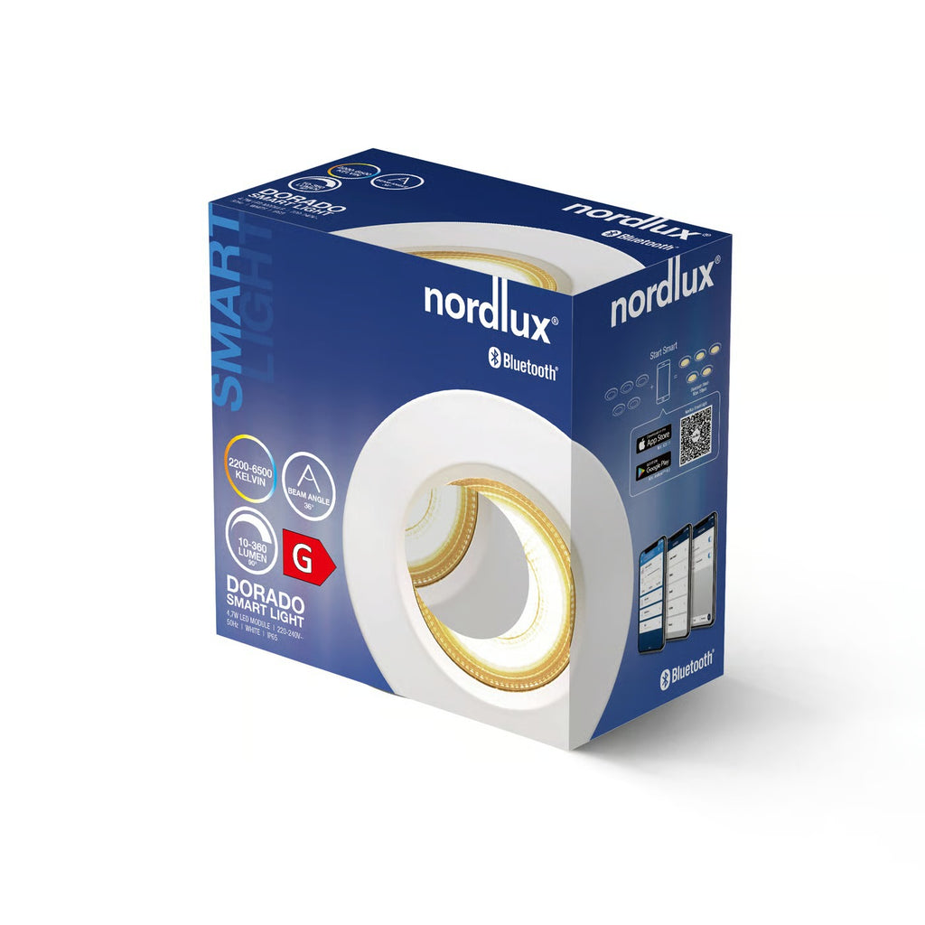 Spot encastré DORADO SMART - LED intégrée variation de température de 2200-6500k - plastique blanc IP65 - Nordlux, Extérieur