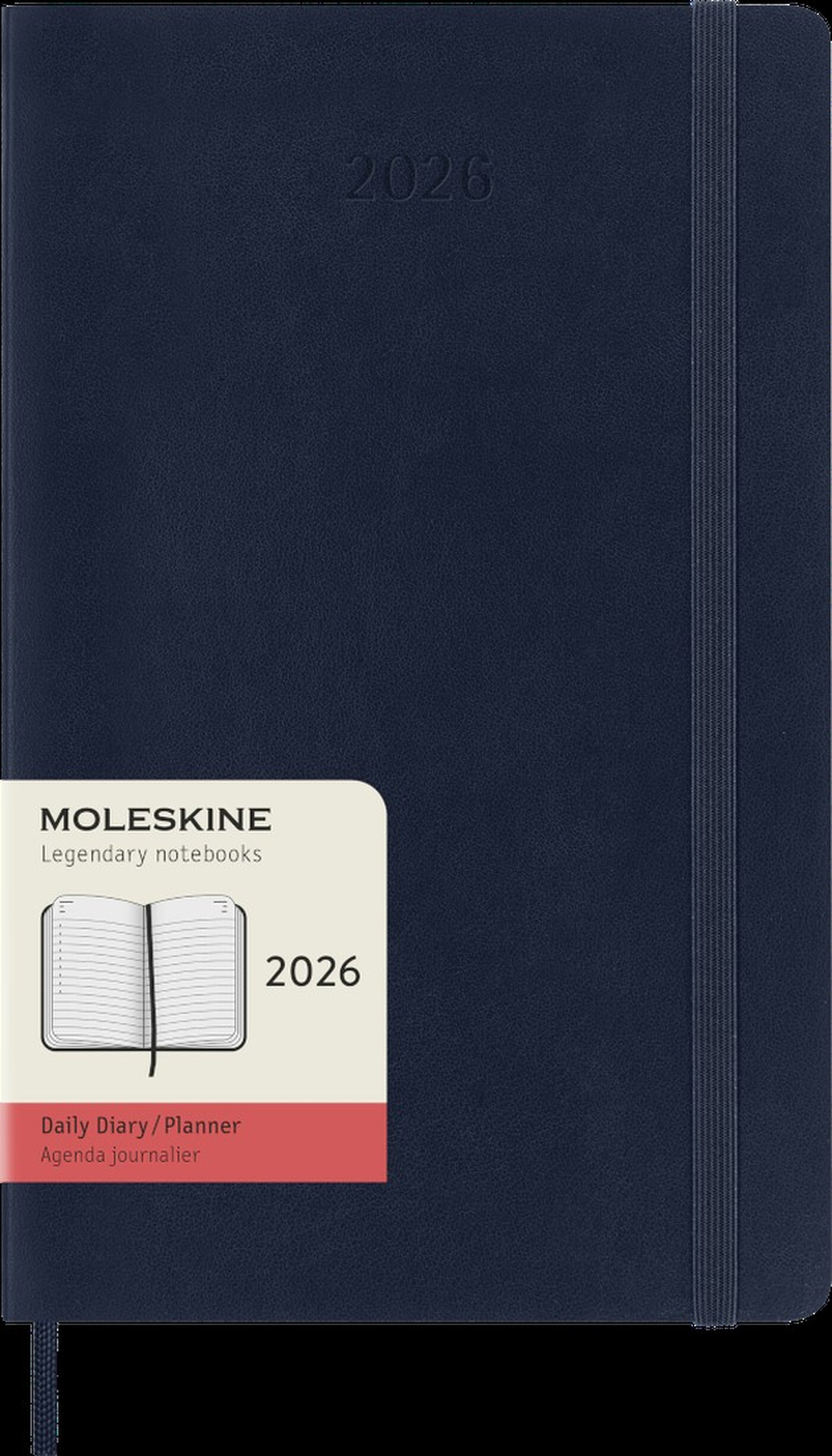 MOLESKINE agenda 12 mois journalier grand format souple bleu