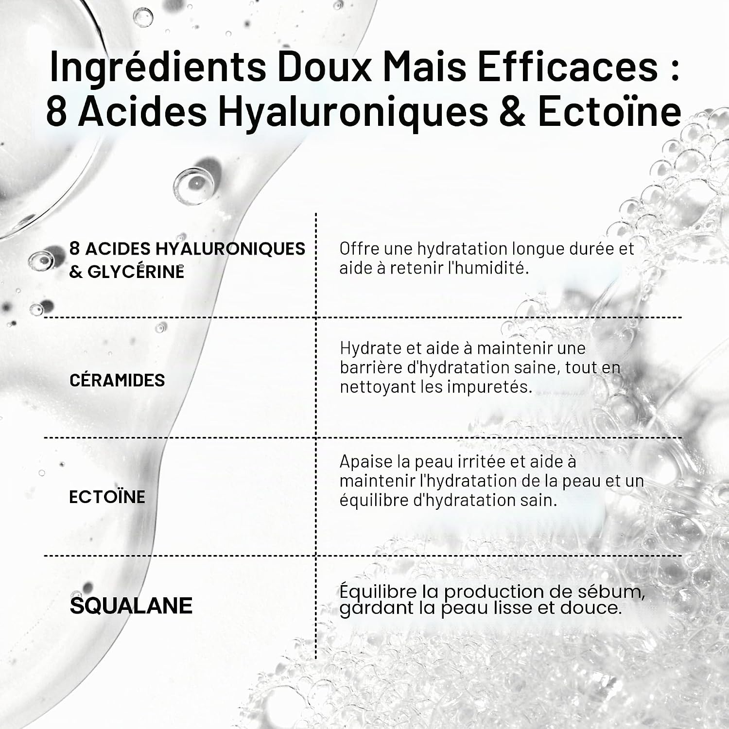 Anua Gel Nettoyant Doux Hydratant aux 8 Types d'Acide Hyaluronique 150