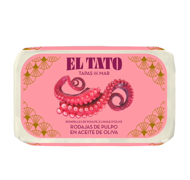 EL TATO Poulpe en rondelles à l'huile d'olive - 115 / 75 g