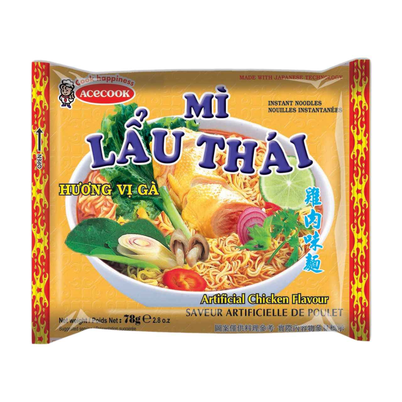 Acecook Nouilles instantanées Poulet MLT78 g