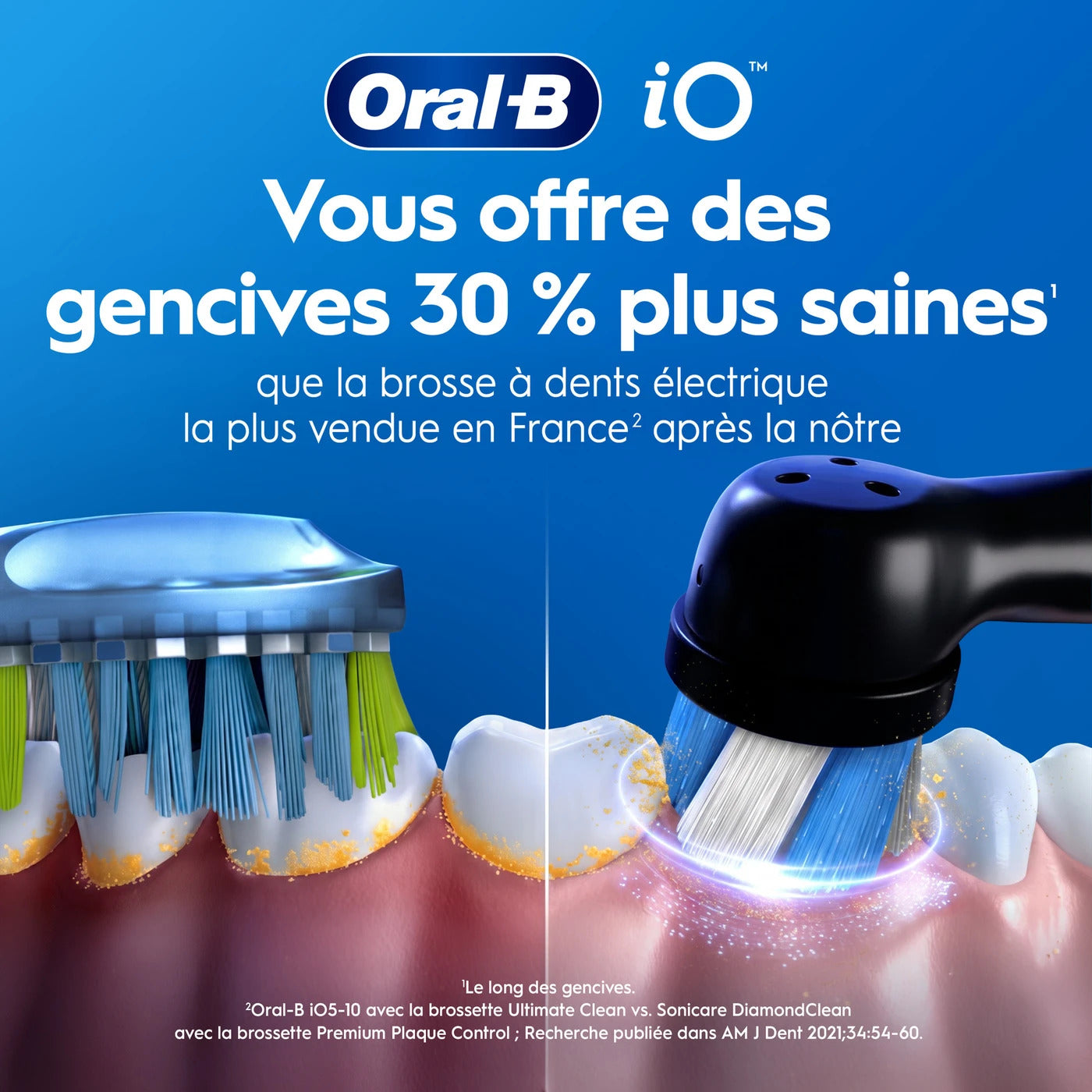 Oral-B iO 3S Brosse à dents électrique noire + têtes de brosse iO Gentle Care x6 | Pack complet de 2 ans