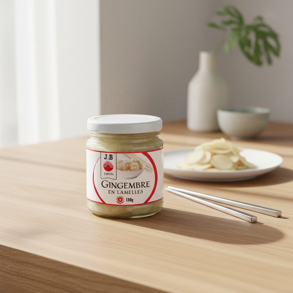 J.B JAPON Gingembre en lamelles 180 g