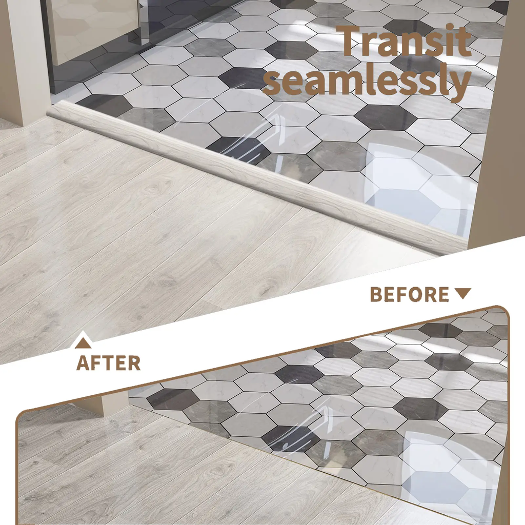 Art3d Bande de transition adhésive en vinyle pour sols - 300 x 4 x 0,3 cm, Blanc lavé - Couvre-joints facile à poser pour sols stratifiés, carrelés et tapis