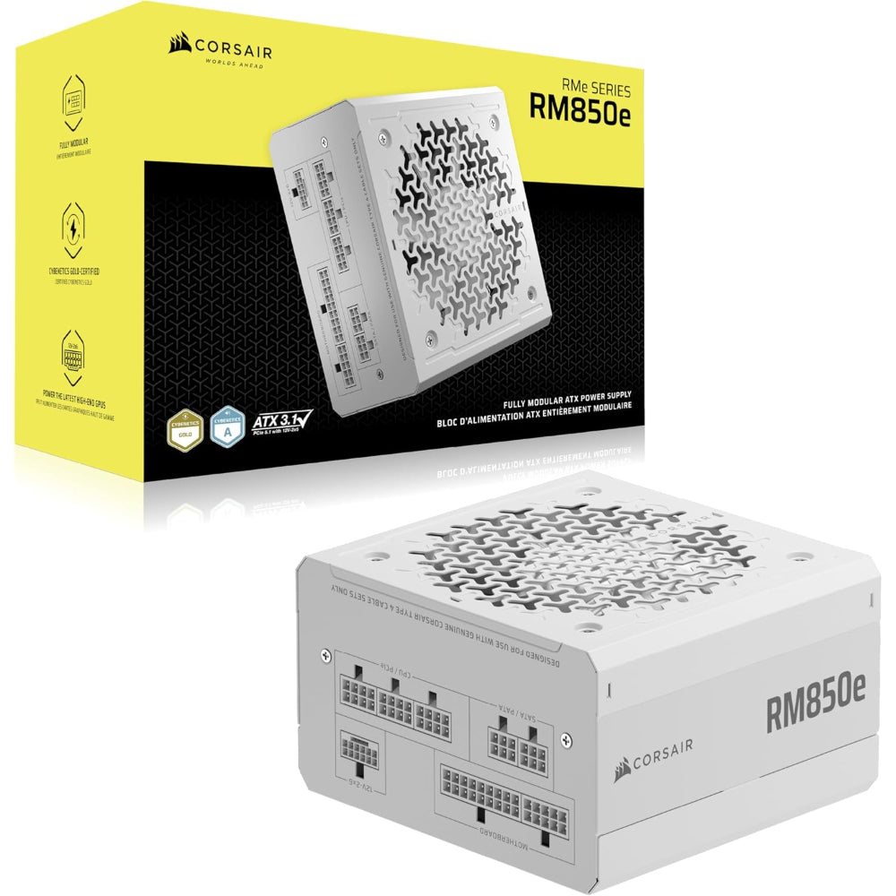 CORSAIR RM850e 2025 Bloc d'alimentation ATX modulaire - Blanc