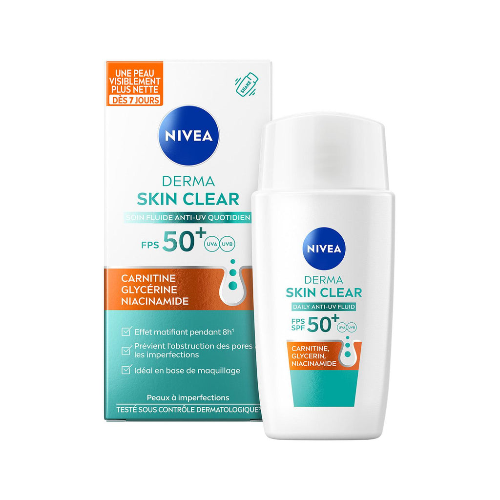 NIVEA Derma Skin Clear Fluide Hydratant SPF50+ - 40 ml
