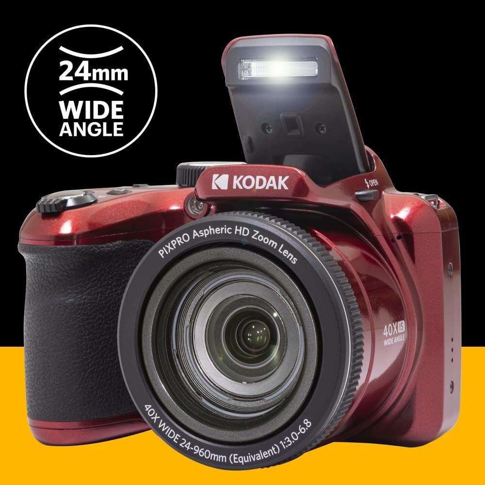 Kodak Appareil photo numérique bridge avec zoom optique 40x (Rouge)