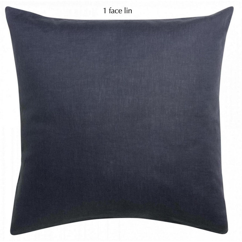 Vivaraise Linco Taie d’oreiller bleu marine - 65 x 65 cm