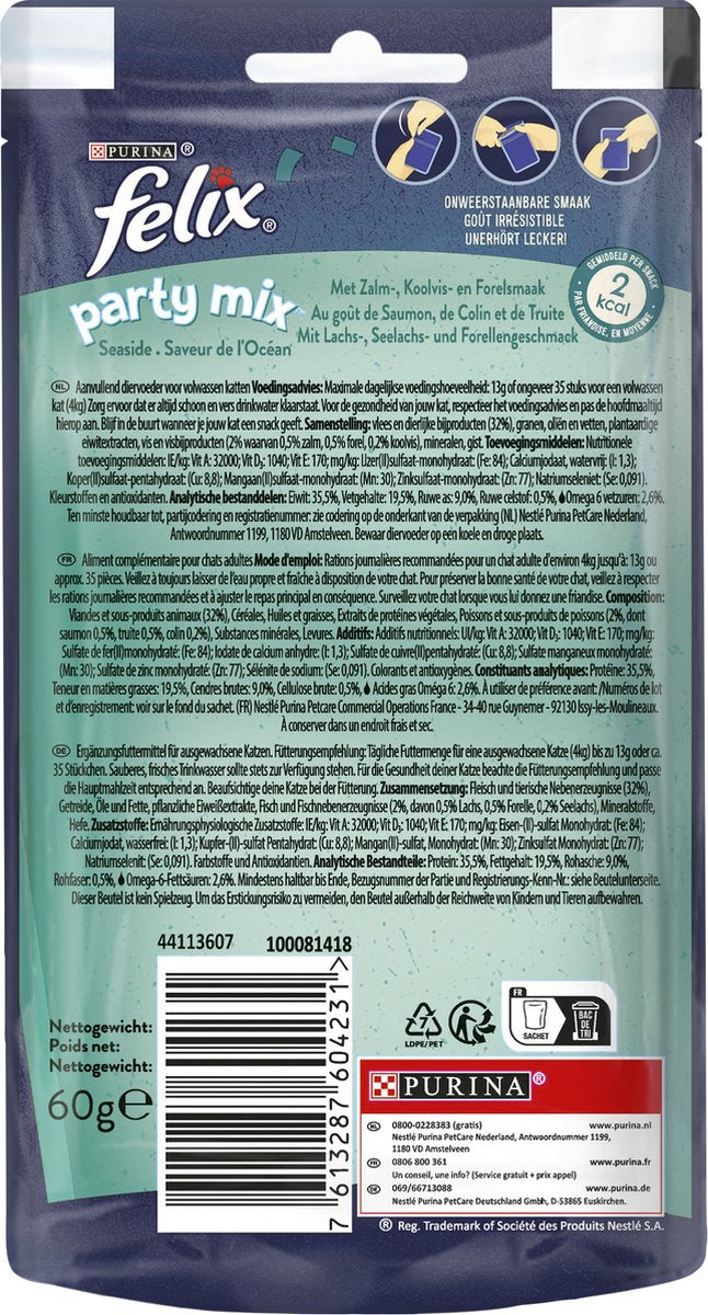 Felix Party mix Friandises pour chats Mélange de la plage 60 g