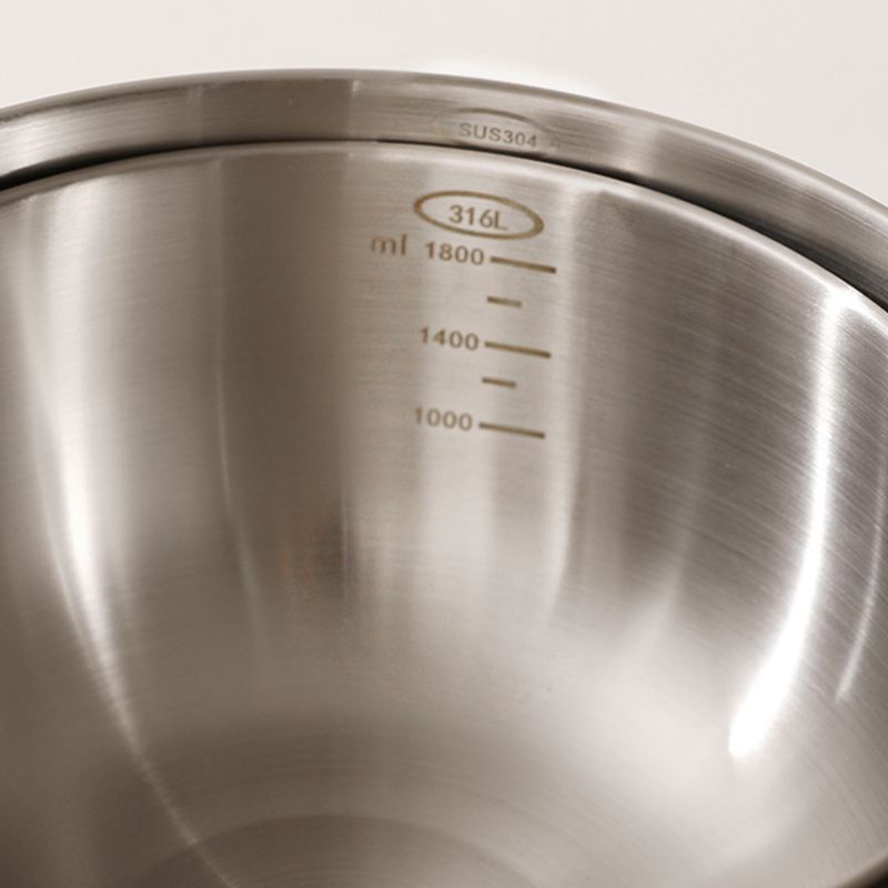 Maxcook Lot de 3 bols de mélange en acier inoxydable 304, 22 cm, avec bouchon d’évacuation et couvercle, robustes, bords plus profonds, finition miroir, compatibles lave-vaisselle, MCWA9907