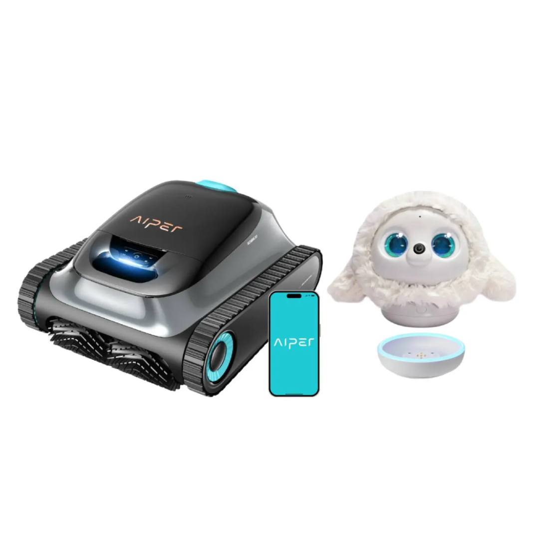 Pack Robot Intelligent : Aiper Scuba S1 Robot de Piscine Amélioré + Ropet AI Robot Compagnon pour Animaux Édition Professionnelle, Compagnon IA, Contrôle par Application