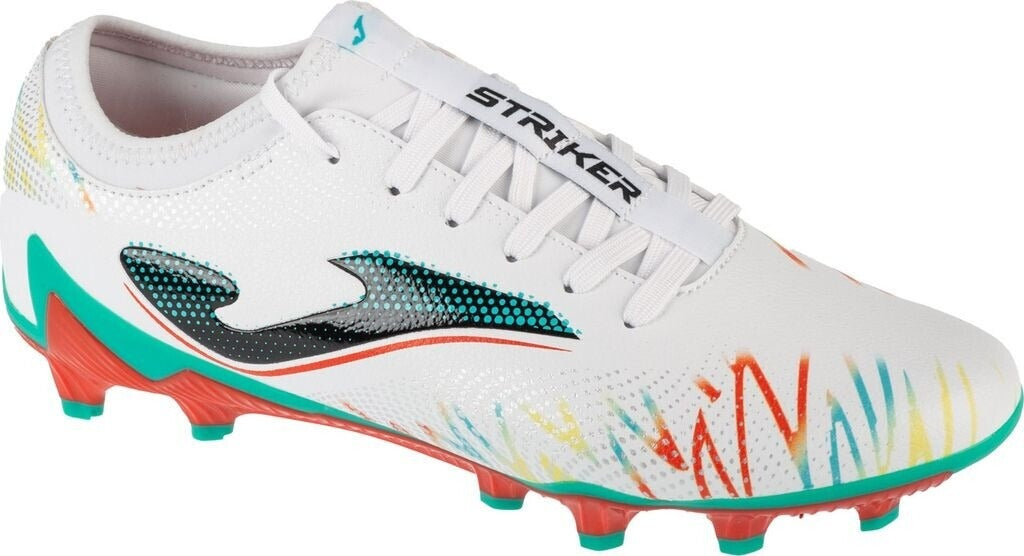 JOMA Chaussures de football Striker 25, terrain ferme (FG), blanc (mat), pointure 43